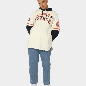 47 Brand Houston Astros Shortstop Hoodie Cream